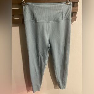 Girlfriend Collective Ice‎ Blue Breeze Rib High Rise Leggings Womens Size Small